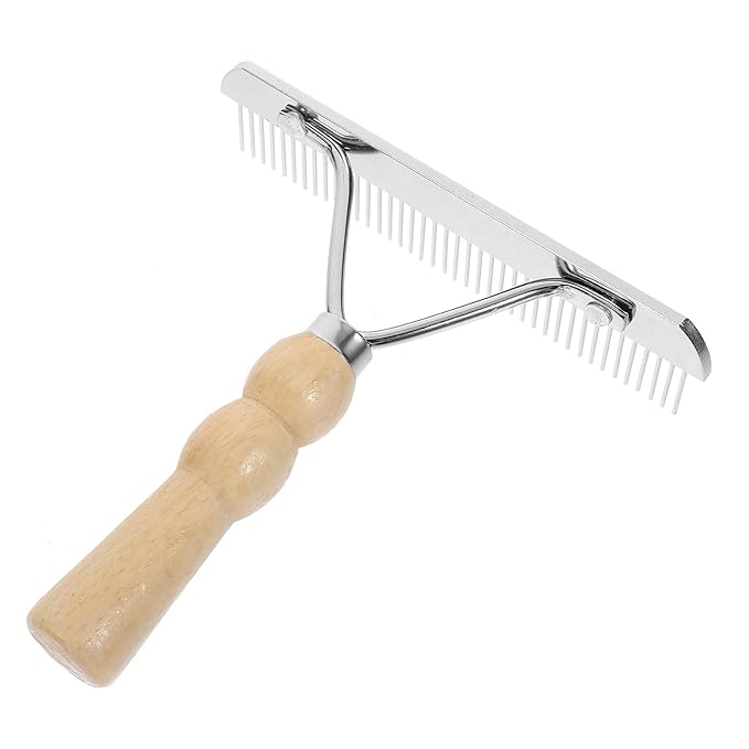 Balacoo 3 Pcs Undercoat Rake for Dogs - Pet Horse Hair Comb, Horse Brush Steel Comb for Hair, Pet Grooming Brush Set, Long Haired Grooming Tool Set for Large Dog Cat