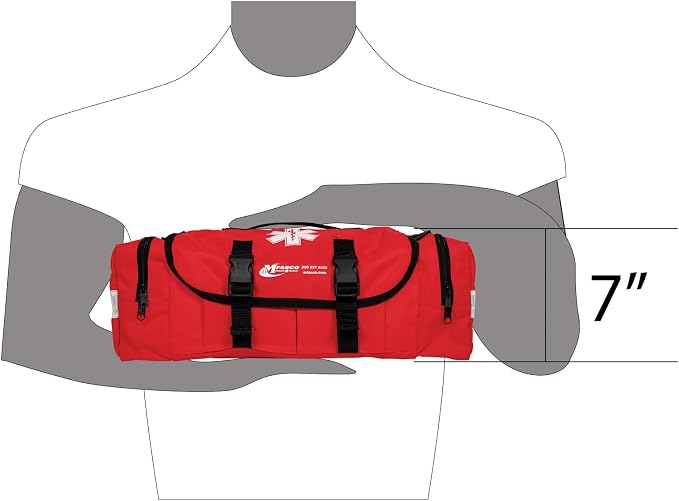 MFASCO Complete Emergency Response First Aid Kit Trauma Bag, Red | 415 Piece Fully Stocked Supplies for Disaster Preparedness | for Business, Schools, Organizations, Groups, Home Safety