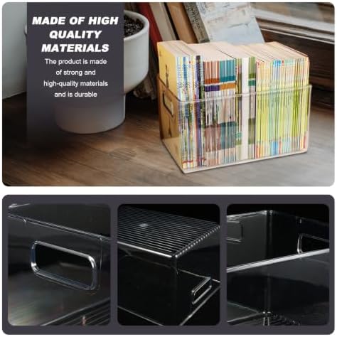 Large Pet Storage Basket with Handle Portable Desktop Organizer for Household and Hotel Storage Simple Design for Books Magazines and Daily Items