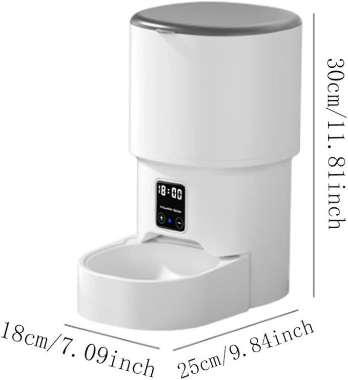 Programmable 4L Automatic Pet Feeder, Timed Auto Cat Dog Food Dispenser with Portion Control, Up to 6 Daily Meals, Dual Power Anti-Jam Pet Feeder