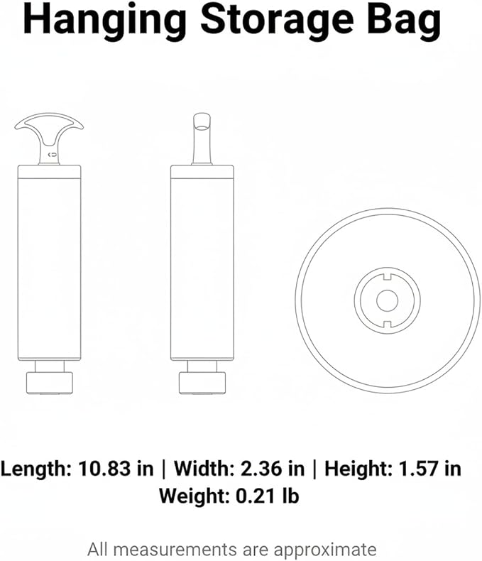 Hanging Vacuum Storage Bag with Hand Pump for Coats & Jackets, Space Saver for Closet Organization