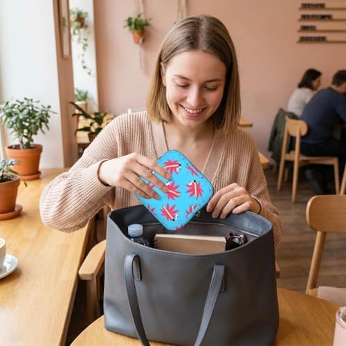 Ladies Portable Period Storage Bag Cute Weedleaf, Cute Polyester Sanitary Napkin Pouch, Holiday Gifts for Women