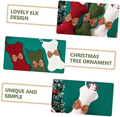 Unomor Xmas Stocking Bone Shape Pendant Bag Knitted Holiday Decor for Candy Storage Unique Christmas Hanging Decoration for Pets and Boys and Girls Soft and Lightweight Design