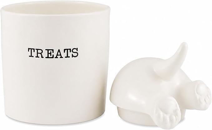 Dog Tail Treat Canister - Ceramic Dog Treat Jar | Store Your Dog Treats