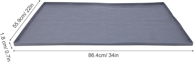 GOWENIC Silicone Under Sink Mat Drip Tray Kitchen Bathroom Cabinet Protector Leak Proof Large 22x34 Inch Multipurpose Organizer Pad for Cleaning Supplies and Pet Bowls