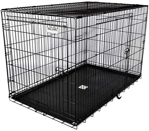 Precision Pet Products Two Door Great Crate Wire Dog Crate, 42 Inch, For Pets 70-90 lbs, With 5-Point Locking System