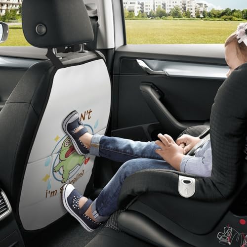Car Seats Back Protector 2 PCS - Frog | with 3 Storage Pockets, Shield Seats From Dirt, Mud Scratches, Fits Cars SUVs Trucks and Jeeps