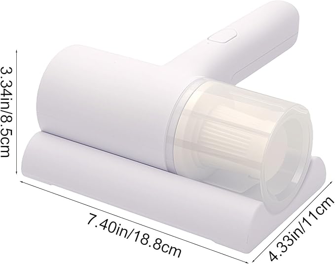 Handheld Cordless Mattress Vacuum Cleaner - Powerful 2KPa Suction Wireless Bed Vacuum, Pet Hair - Compact Cleaner for Pillows, Sofas, Toys & Fabric Surfaces