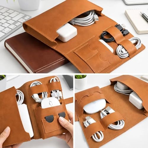 Admit It Life Would Be Boring Without Us Leather Charger Bag, Personalized Dog Dad Leather Charger Bag with Photo and Name, Fathers Day Dog Dad Lovers Tech Travel Case, Pet Daddy Gift on Father's Day