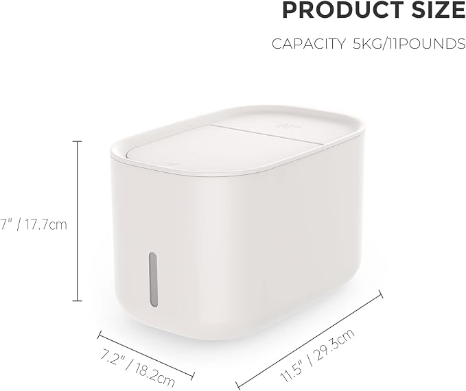 Zuutii Rice Storage Container,Food Container, Dry Food Storage,7.2lbs Pet Food Dispenser, 6.9Qt/11lbs Large Storage Bin with Lid,Silicone Ring & Moisture Proof,for Grain Cereal Soybean Corn,Begie