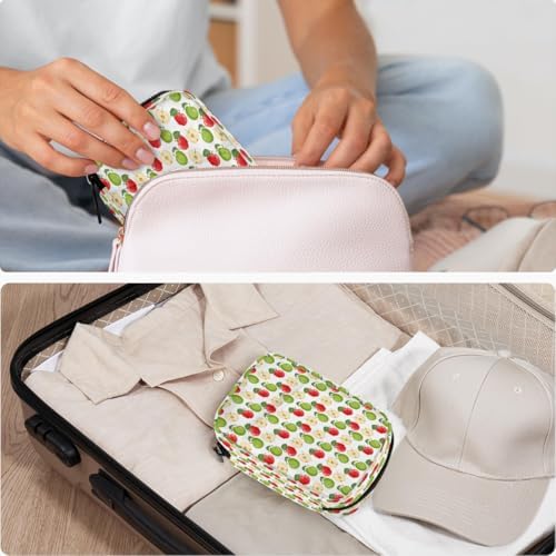 Pill Organizer Box Autumn Orchard Harvest Apples 7-Day Weekly Medicine Pill Case Travel Pill Container Portable Pill Holder Storage Purse Bag Small Compact Size for Vitamin Supplement Birth Control