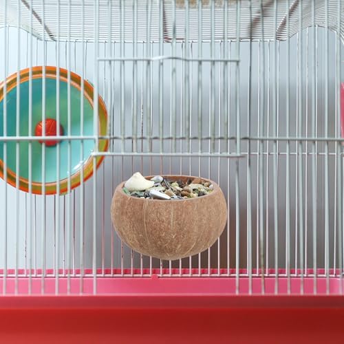 Mobestech Carrot Shaped Small Animal Water Bowl with Food Storage Organizer, Household Hamster and Guinea Pig Feeding Bowl for Cages, Pet Supplies for Rabbits and Rodents