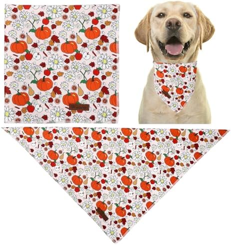 Pet Collar-Autumn Daisy Dog Collars-Pink Grid Puppy Collar-Adjustable, Sturdy & Cute Girl Boy Dog Collars for Outdoor Fun