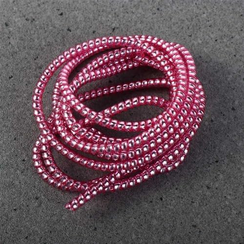 Generic Spiral Cable Protector, 1.4M Data Cable Protective Sleeve Flexible Cable Wire Protective Cover for Phone Charge Cable(pink Silver), Medium, Transparent