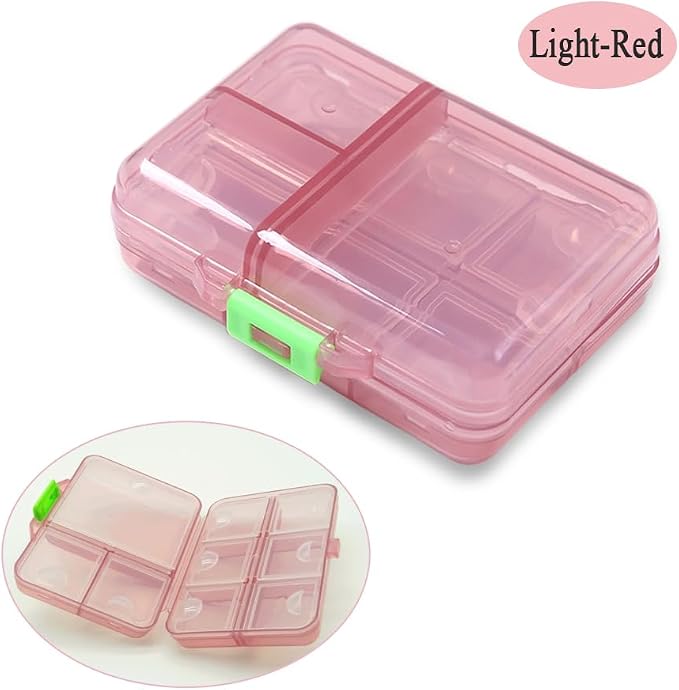 Weekly Pill Organizer, Waterproof 7 Day Large Daily Pill Reminder | Cute Vitamin Case Compact Medicine Container Box, Portable Travel Pill Holder Supplement Medication Calcium Tablet Dispenser