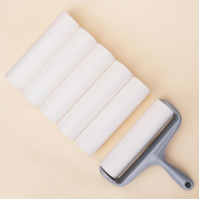 8 inch Large Surface Roller Refills for Scotch-Brite Pet Hair Pickup Extra Sticky Large Lint Roller 60 Sheets per Refill Pack of 5 Total 300 Easy-Tear Adhesive Sheets
