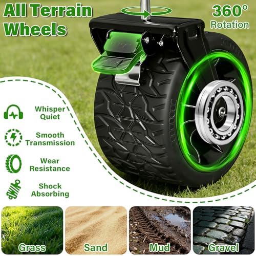 Folding Wagon Cart with All-Terrain Wheels – Heavy Duty Collapsible Utility Wagon for Grocery, Sports, Garden, Camping, Shopping (Black 600LBS)