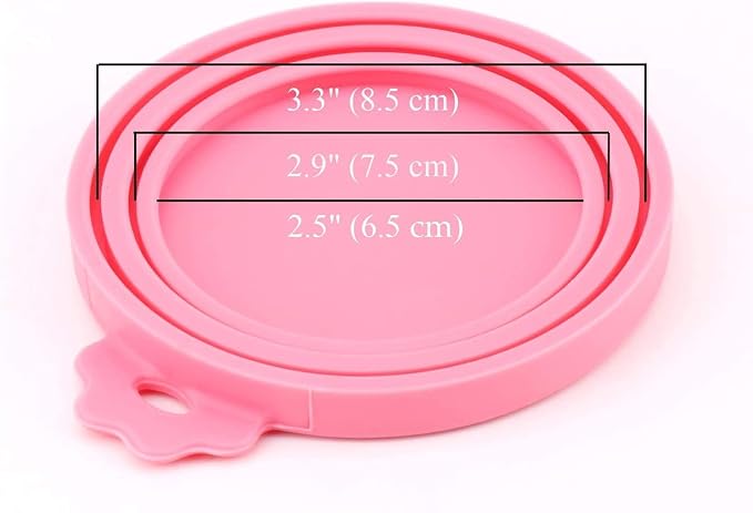 Food Can Covers | 6 Pack Silicone Tin Lids for Dog and Cat | Universal BPA Free | One Can Cap Fit Most Standard Size Canned Dog Cat Food