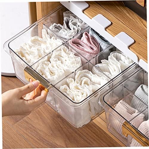SOLUSTRE Box Underwear and Socks Storage Box Organizer Closet Socks Holder Drawer Self Underwear Storage Holder Organization Under Cabinet Socks Holder Sheer Socks Dividers The Pet