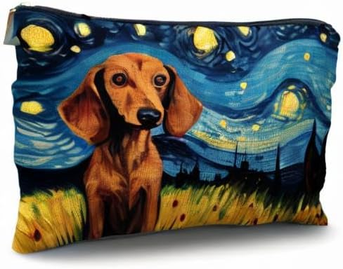 Dachshund Makeup Bag - Cosmetic Travel Toiletry Bag for Dachshund Lovers