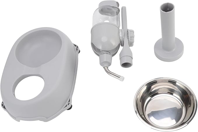 2 in 1 500ml Large Dog Water Bowl Dispenser, PP and ABS Automatic Dog Water Dispenser, Adjustable Pet Standing Water Dispenser Bowl for Cats and Others, 11 x 7.7 x 15.4in