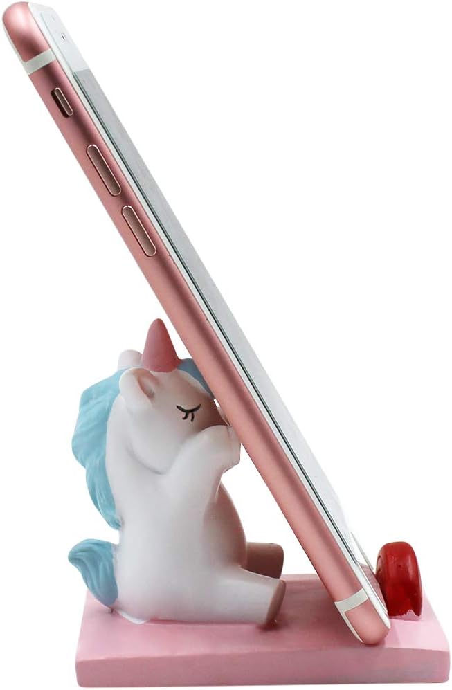 Cute Unicorn Cellphone Holder Stand Animal Smartphone Desk Holder for All Mobile Phones Cute Phone Stand Desk Ornament
