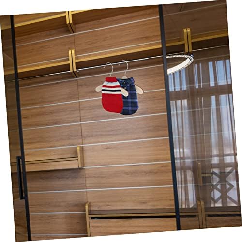 VICASKY 10Pcs Wooden Pet Hangers Wear Resistant Dog Clothes Hangers with Rotation for Cats and Dogs Lightweight Clothes Organizer for Home Use