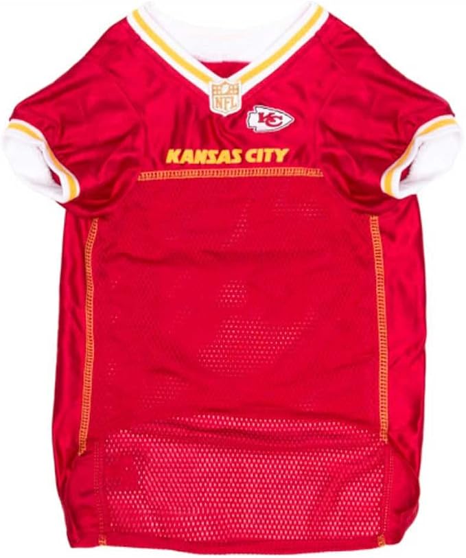 Pets First NFL Kansas City Chiefs Dog Jersey, Size XX-Large, Football Shirt Costume for Pet, Dog Sports T-Shirt, NFL Team Clothing for Cats, Licensed Pet Apparel Available in 7 Sizes and 32 Teams