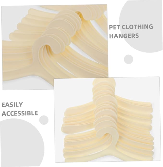 BESPORTBLE 24pcs Mini Pet Clothes Hangers for Small Dogs and Cats Clothes Organizer for Pet Apparel Storage Stylish Design