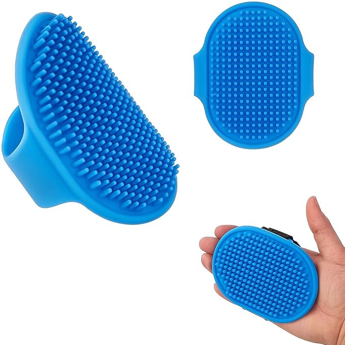 Pet Grooming Bath Brush for Dogs and Cats (blue)