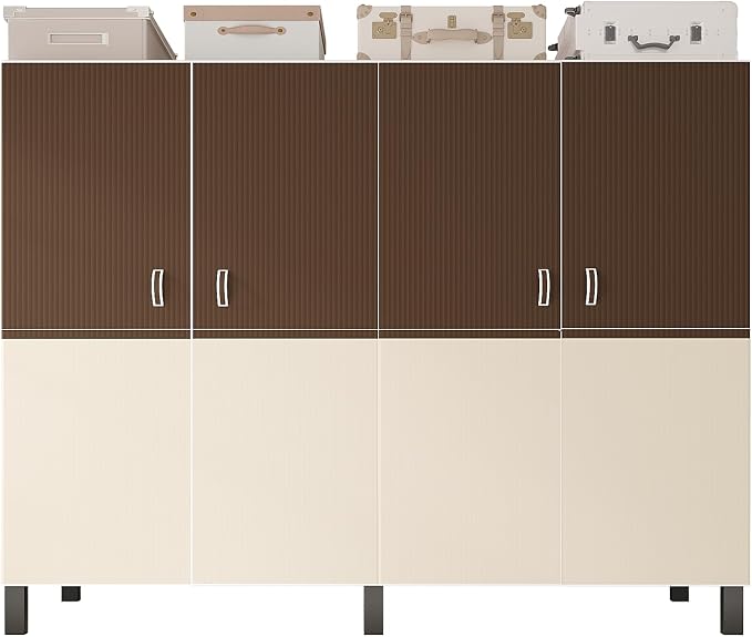 49.2in Heavy Duty Portable Closet with Cover, 1500lbs Foldable Covered Metal Clothing Wardrobe Closet System, Heavy Duty Garment Rack for Hanging Clothes, for Bedroom,Apartment,Rental Property,Brown