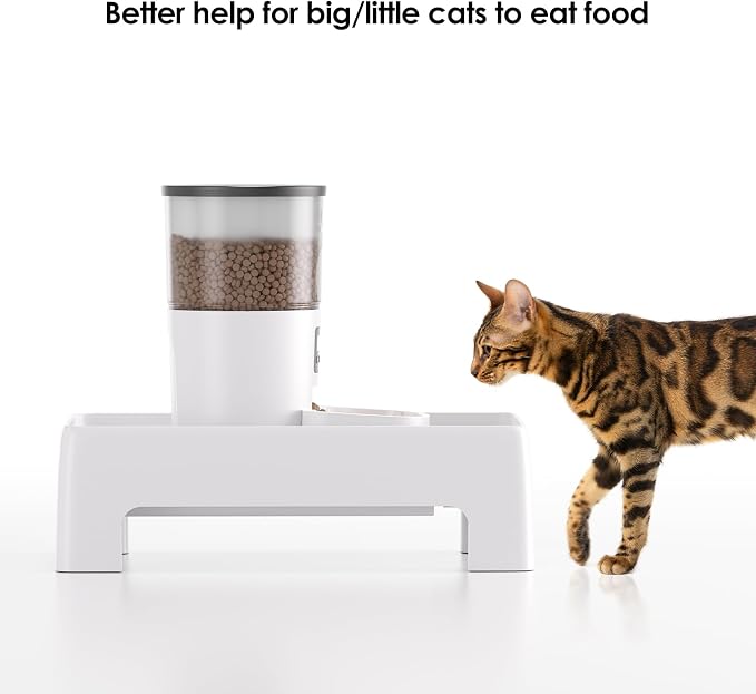 IMIPAW Raised Pet Feeder Stand, Adjustable Height with Drawer to Storage Pet Food, Non-Slip, Suitable for Cat and Puppy Feeders as Well as Water Fountains