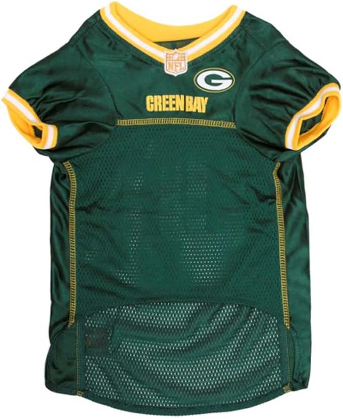 Pets First NFL Green Bay Packers Dog Jersey, Size XX-Large, Football Shirt Costume for Pet, Dog Sports T-Shirt, NFL Team Clothing for Cats, Licensed Pet Apparel Available in 7 Sizes and 32 Teams