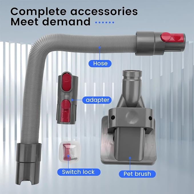 Vacuum Attachment Dog Cat Pet Bed Brush Groom Tool ,Compatible For Dyson, V11 V10 V8 V7 Vacuum Cleaner Accessories