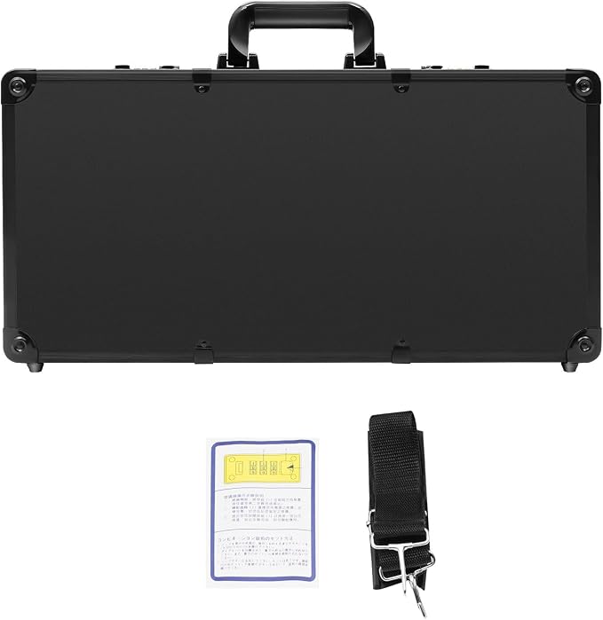 Professional Barber Carrying Case with Fireproof Panel & 3-Digit Lock, Aluminum Alloy Stylist Organizer for Hairstylists, Pet Groomers, Makeup Artists (Black)