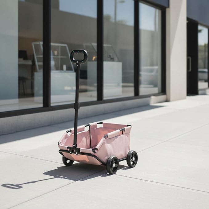 Foldable Cart Pet Pet Carriage Pet Carrier with Easy Storage Fold and 360 Degree Handle for Smooth Direction Changes Suitable for Sidewalks Park Lanes Short Trips Camping, Array, Gray