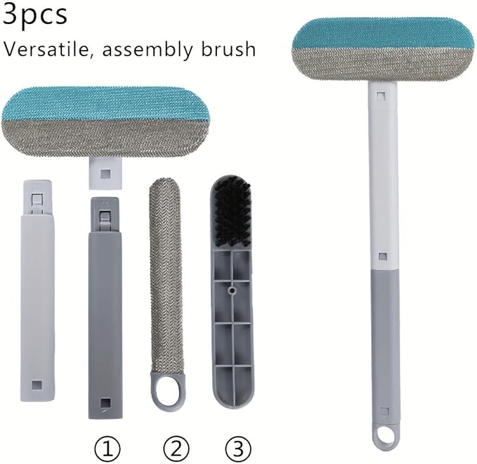 Pet Hair Remover โ 4-in-1 Reusable Dog & Cat Hair Removal Tool, Standard Handle (17.7"), 2-Pack (Value Set), No-Bend Lint Brush for Furniture, Couch, Carpet, Car Seats & Window Screens