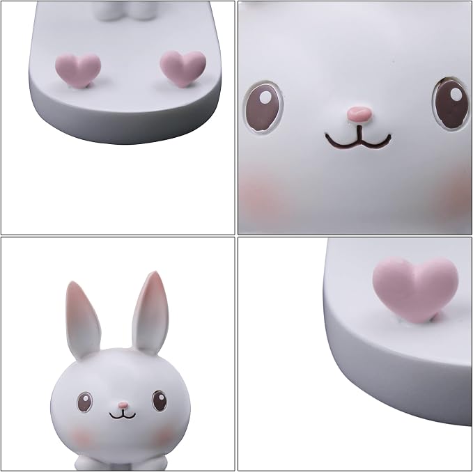 Cute Rabbit Cellphone Holder Stand Animal Smartphone Desk Stand for All Mobile Phones Bunny Phone Stand Desk Ornament