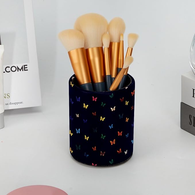 Butterflies Pen Holder, Pencil Cup Marker Brush Holder Desk Storage Case, Desktop Organizer for School Office Home Supplies