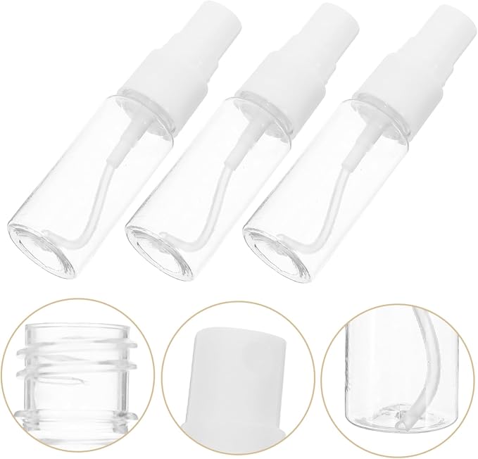 NOLITOY Portable 20ml PET Refillable Spray Bottle 20Pcs for Travel | Reusable Design, Finish, Compact Mini Profile for Trips, Makeup and Skincare Item Storage Organizer