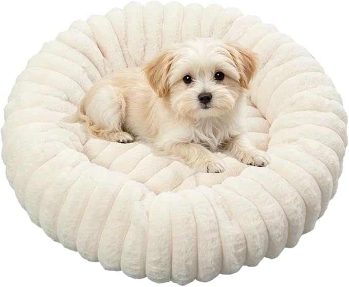 Cat and Dog Sleeping Mat, Round Pet Relaxation Bed | Washable Puppy Kitten Donut Bed | Non-Slip Round Comfortable Thick Dog Bed Cat Sofa For Small Dogs, Cat