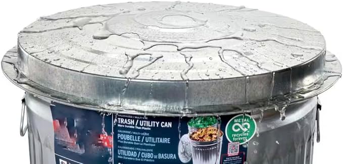 Galvanized Steel Trash Can Replacement Infinity Lid LD98199