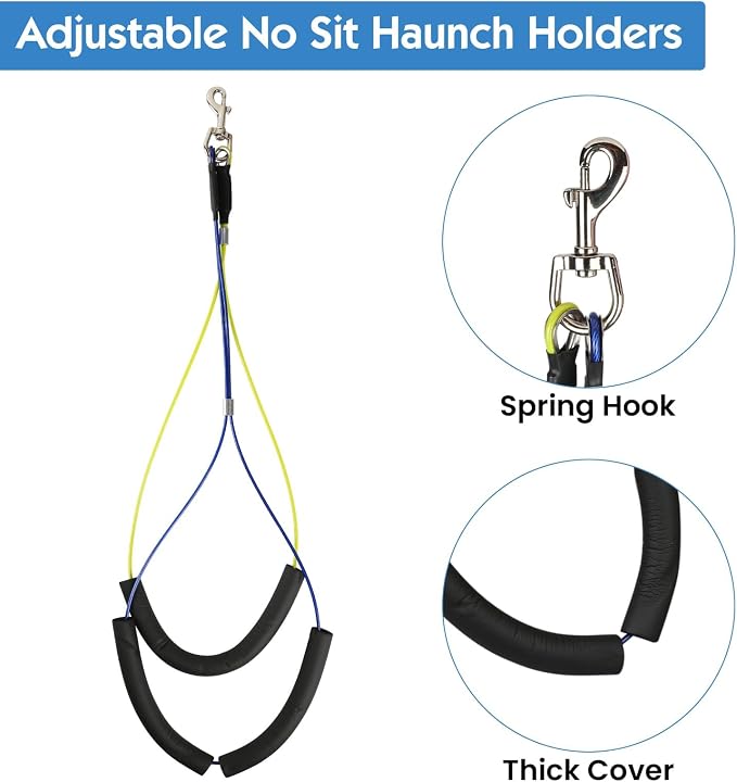 Adjustable Pet Grooming Arm with Clamp for Small & Medium Large Dogs,42.5" | Dog Grooming Arm,Grooming Loop & No Sit Haunch Holder Dog Grooming Station with Clamp for Home Use,Nail Trimming & Drying