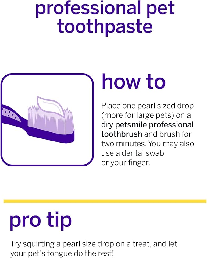 Petsmile Professional Pet Toothpaste for Cats & Dogs - VOHC Accepted Toothpaste - Clinically Proven to Control Plaque & Tartar Calprox Formula (London Broil, 4.2 Oz)