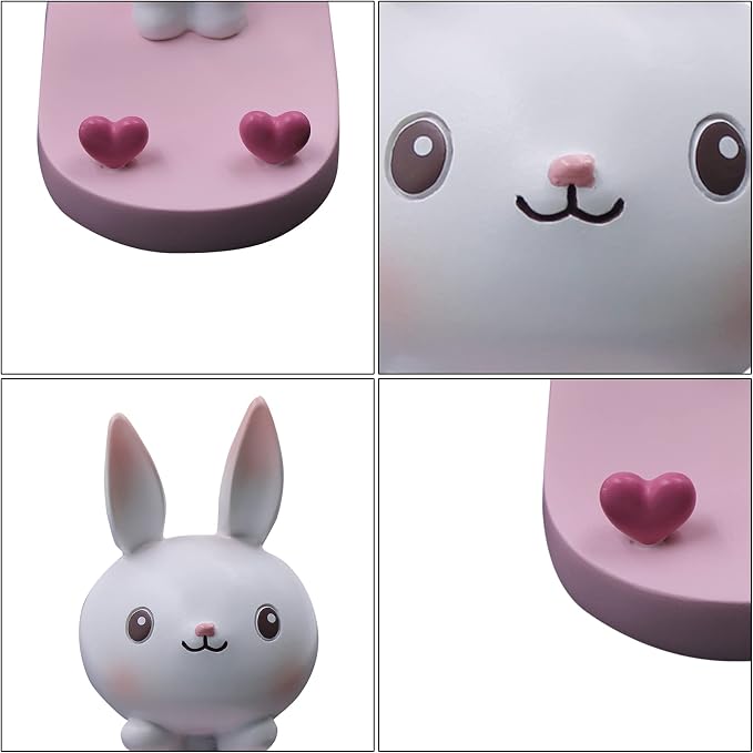 Cute Rabbit Cellphone Holder Stand Animal Smartphone Desk Stand for All Mobile Phones Bunny Phone Stand Desk Ornament