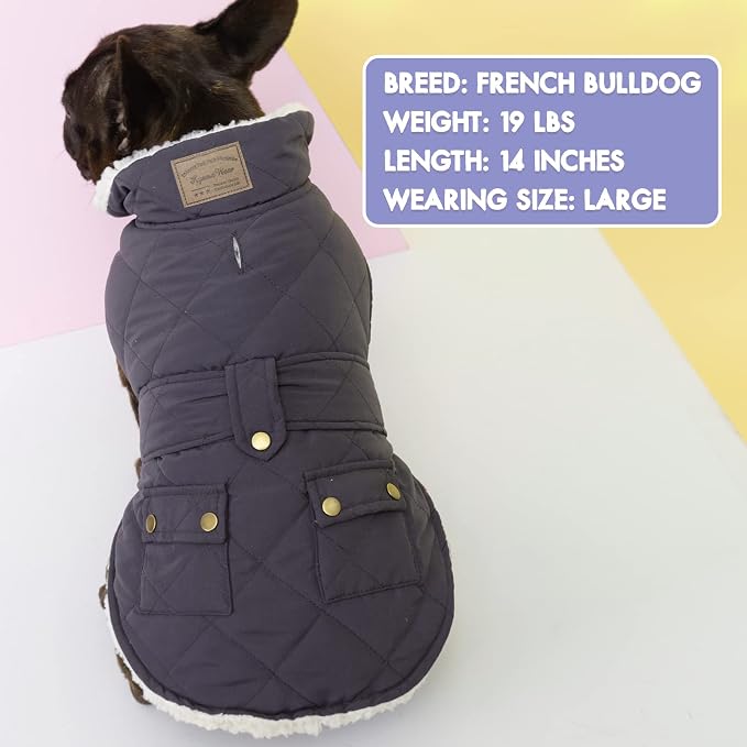 KYEESE Waterproof & Windproof Dog Coat for Small Dogs Puffer Jacket