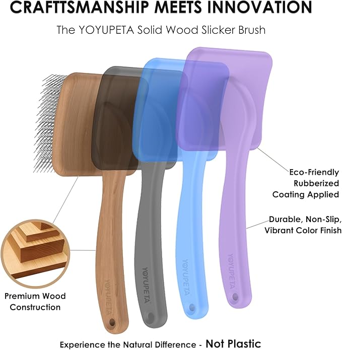 Large Dog Slicker Brush for Goldendoodles, Poodles - 3 in 1 Grooming Kit with Undercoat Rake, Comb - Extra Long Pins for Dematting Great Pyrenees, Thick Coats, Shedding, Detangling, Black