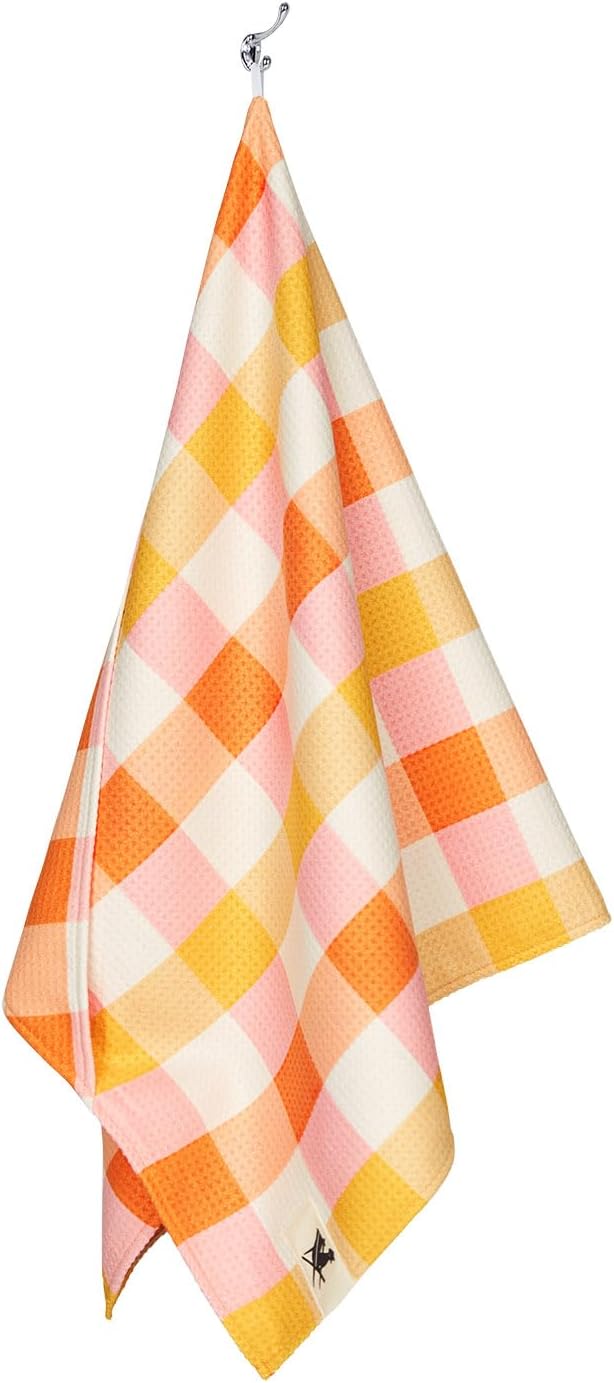 Dock & Bay Pet Towel - Super Absorbent & Quick Drying Dog Towels with Bag - 100% Recycled - Rhubark & Custard, Medium (90x50cm, 35x19)