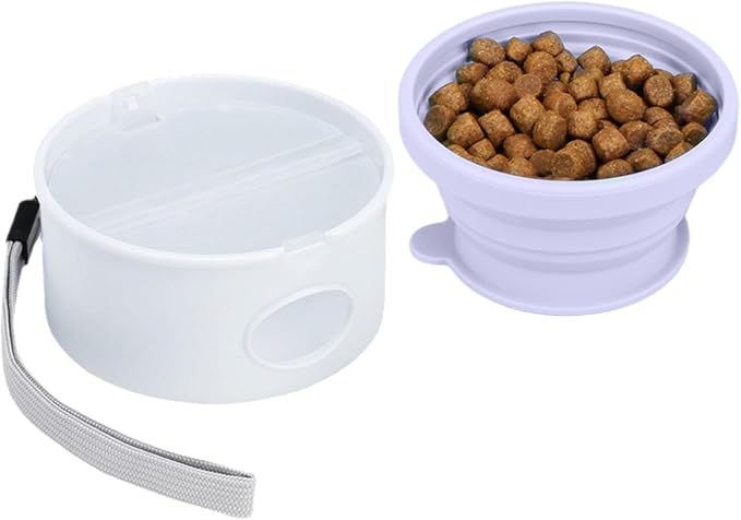 Dog Water Bowl - Portable Pet Dish, Food Storage, Travel Feeding Accessory | Pet Travel Bowl - On The Go Feeding for Dogs | Lightweight Fabric, Water Container, Food Storage Pouch for Trips