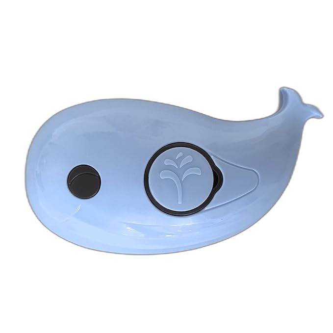 Generic Self-Cleaning Deshedding Brush with Steam for Cats and Dogs - Silicone Whale Model for Grooming Loose Hair (Baby Blue and Pink)